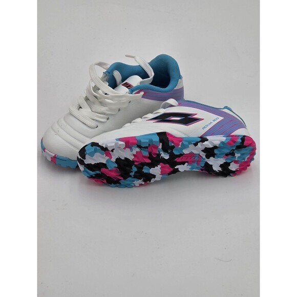 Lotto Roma 500 Girls Soccer Turf Cleats 12K White/Pink - Picture 2 of 4